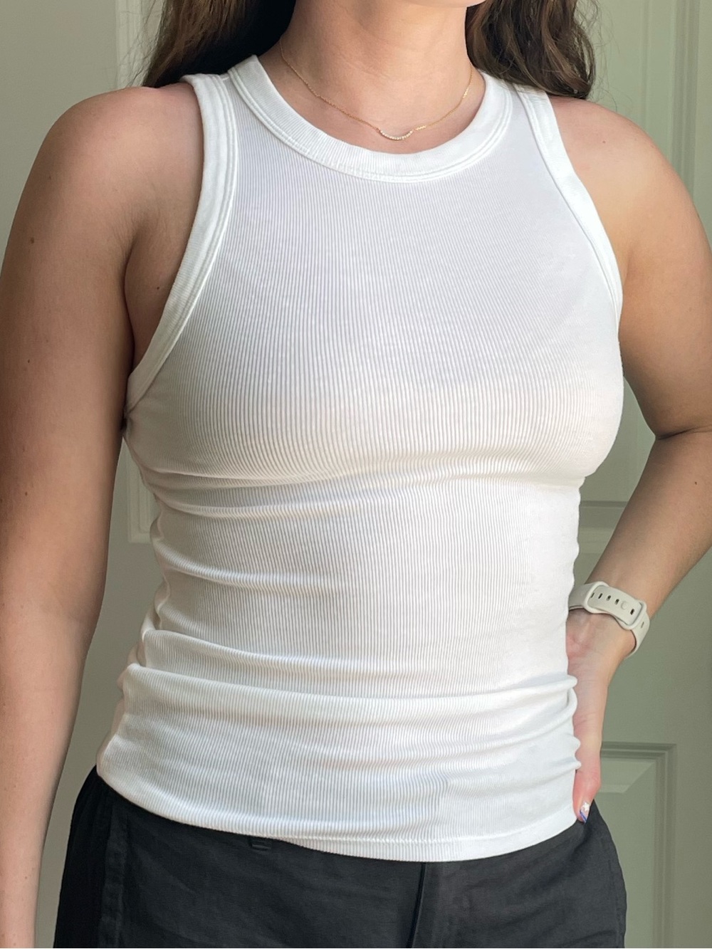 A NEW DAY White Ribbed Racerback Tank Top - Picture 3 of 12